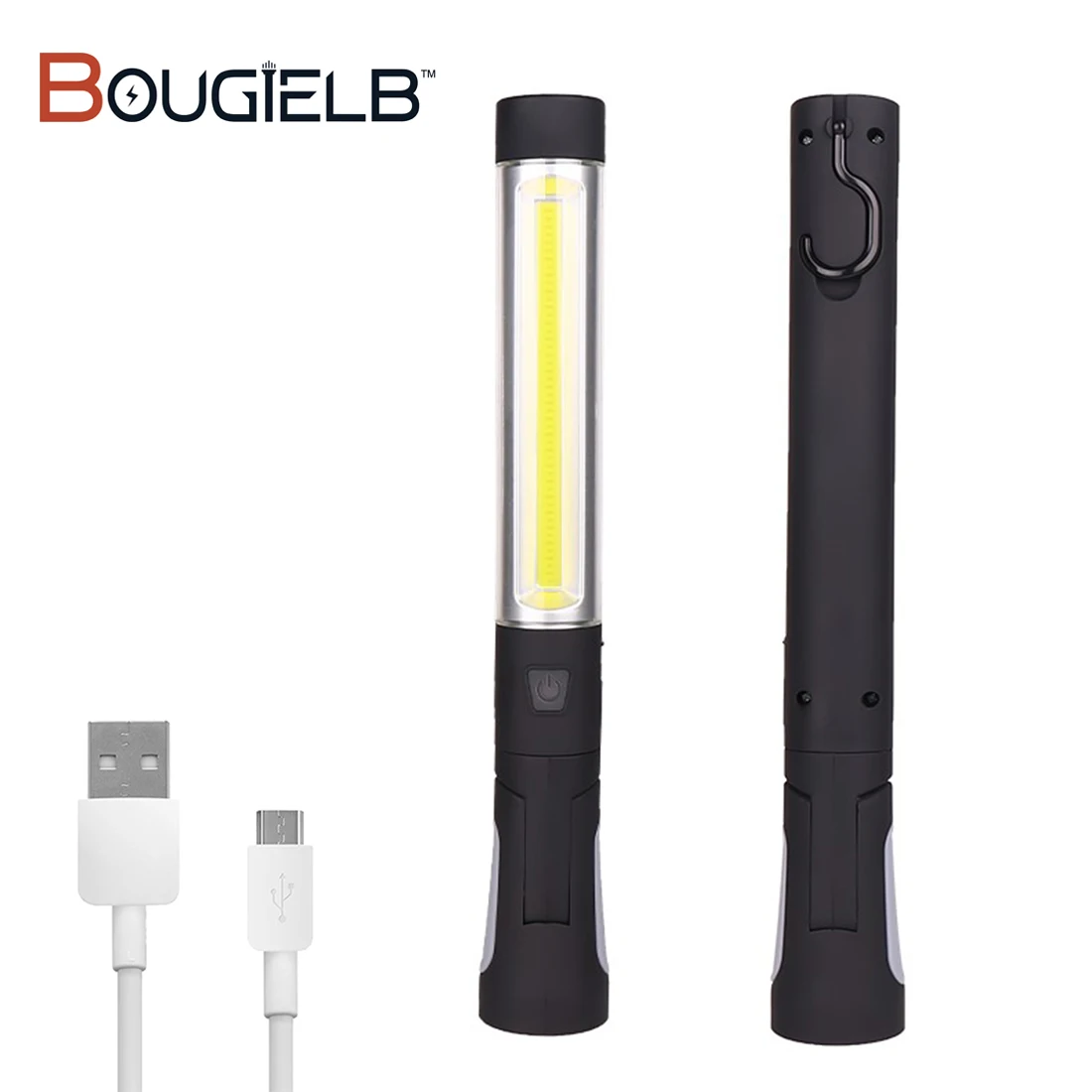 Портативные фонари для рабочего осмотра перезаряжаемые через USB фонарики COB