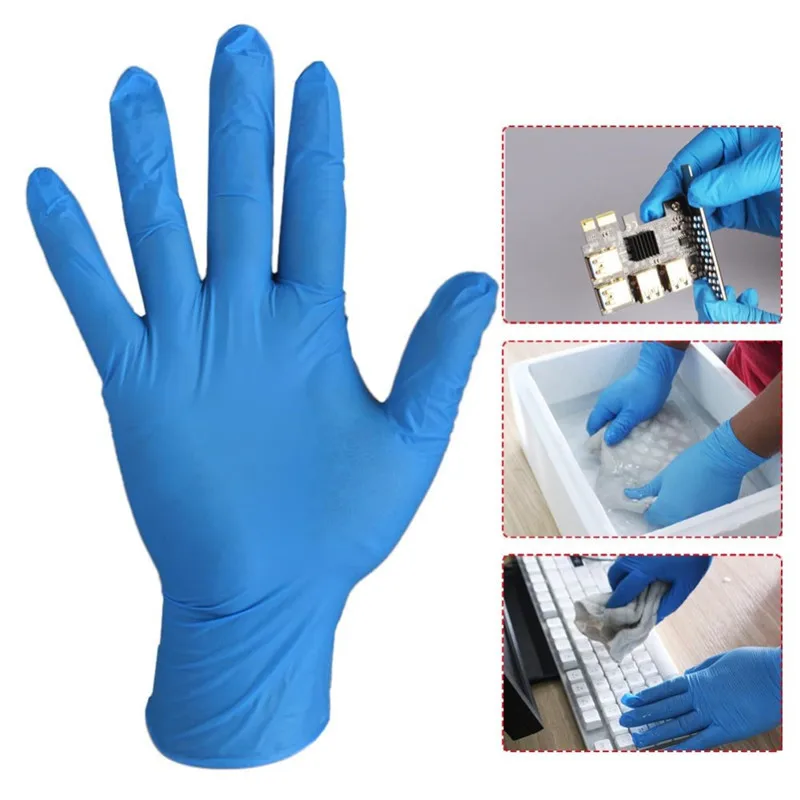 100pcs Disposable Nitrile Gloves Xl Work Glove Food Cooking Gloves Kitchen Cleaning Universal Household Garden Tattoo Beauty Men S Gloves Aliexpress