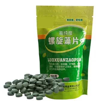 

100g Fish Food Tablet Spirulina Flakes Healthy Ocean Nutrition Fish Food for Aquarium Ornamental Fish Tropical Fish Pet Home