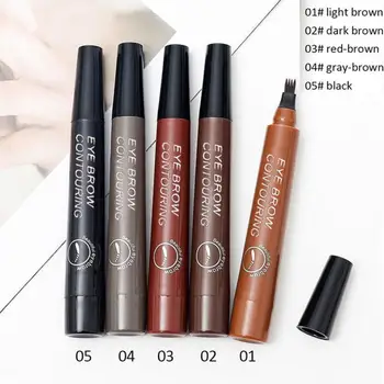 

Microblading Eyebrow Pencil Tint 4 Tip Liquid Brow Tattoo Pen 5 Colors Paint Makeup Eyebrows Waterproof Cosmetic Eye brow Liner