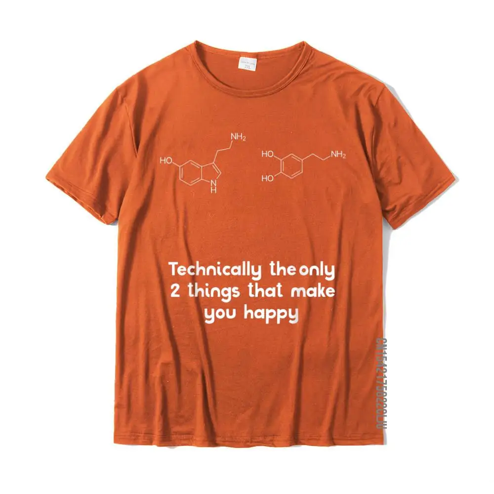 Geek Group Summer/Fall 100% Cotton Round Collar Men Tees Summer Tee Shirts 2021 Discount Short Sleeve Top T-shirts Funny Psychology Quote Serotonin Dopamine Gift Tee T-Shirt__31518 orange