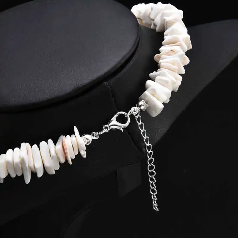 Necklace Chips Beach Puka Natural Clam Handmade beautiful Choker Shell
