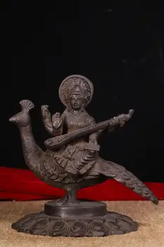 

Tibetan Monastery Collection Old bronzes are beaten by hand, chisel engraved, painted with color, and carved with scale Guanyin