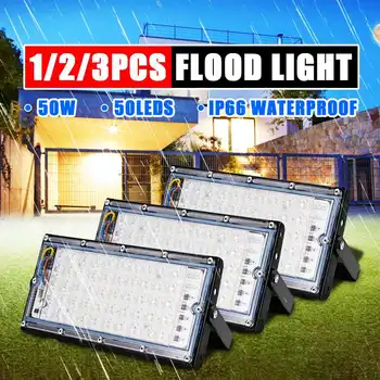 

Waterproof Ip66 LED Flood Light 50W AC 220-240V 2835 SMD LED Spotlight Outdoor Garden Lighting Led Reflector Cast light Floodlig