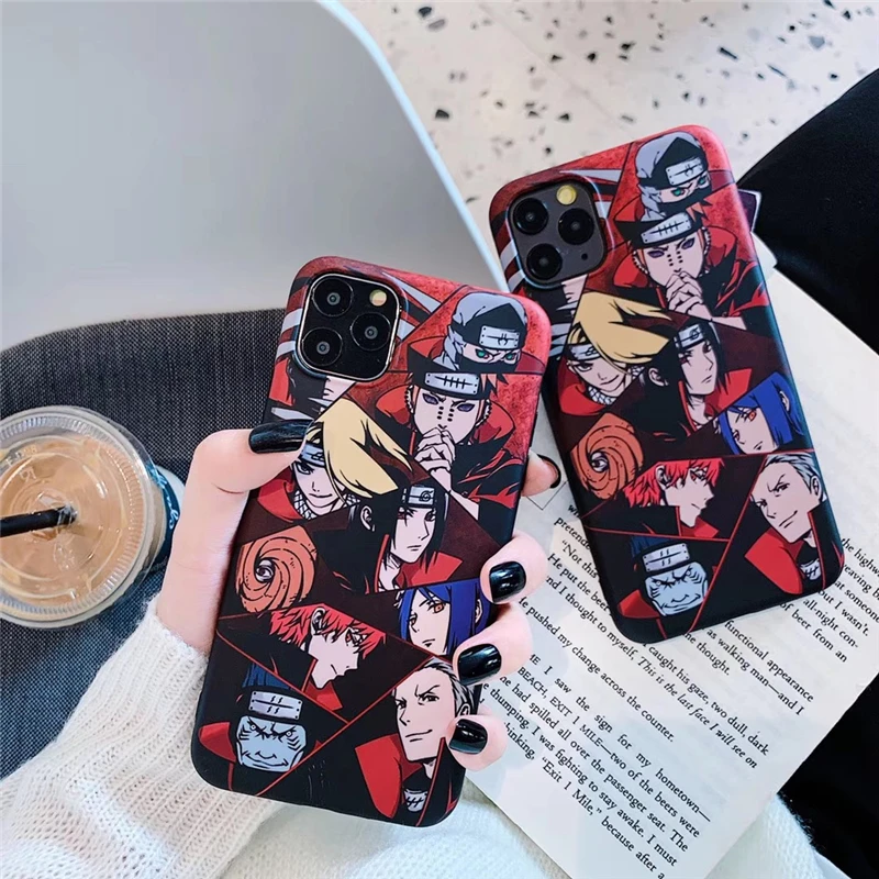 Чехол с рисунком Наруто Акацуки Гаара для iPhone 12 11 Pro XS Max XR X 7 8 Plus загадочная
