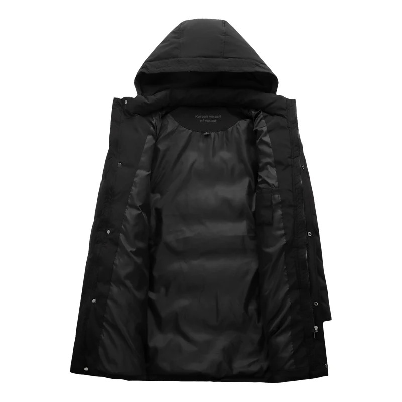 Plus size 10XL 8XL 6XL 5X Winter Jacket Men Hat Detachable Warm Coat Causal Parkas Cotton Padded Winter Jacket Men Clothing