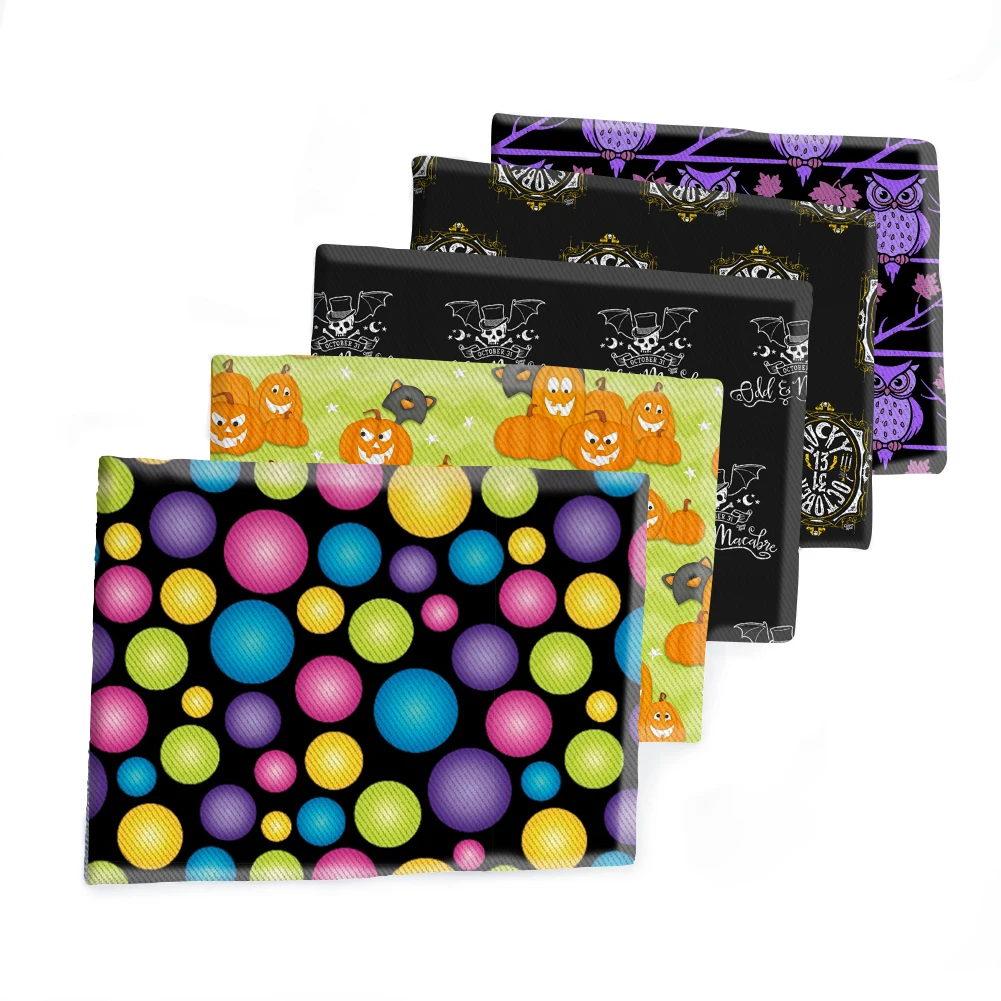 Polyester Cotton Halloween Pumpkins Play Printed Fruit Twill Fabrics