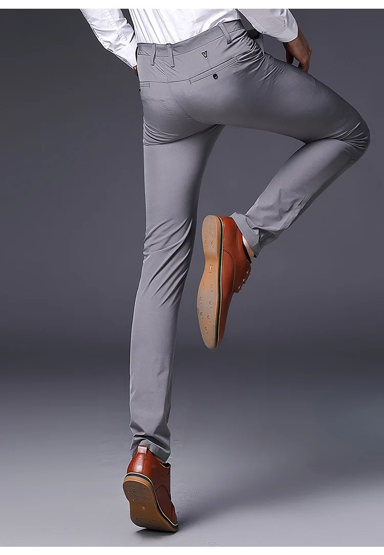 Navy Blue Slim Fit Trousers | Men's Formal Trousers | HolloMen