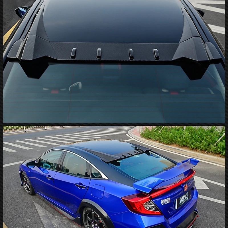 Спойлер из АБС пластика для Honda Civic 10 седан высокий спойлер на крышу Стайлинг