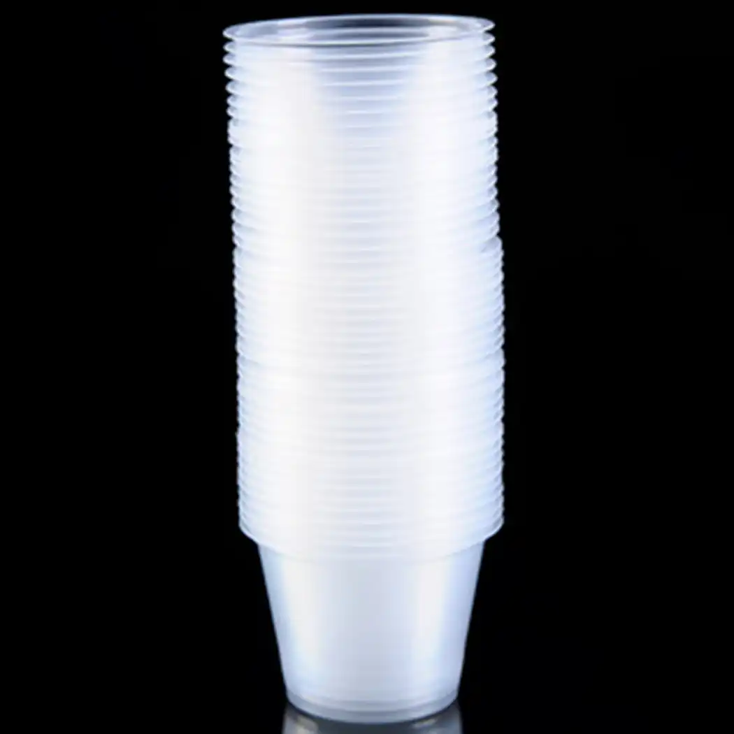 100PCS Plastic Disposable 80ML Clear-Dessert Shot Glasses Cups Bowl For Wedding