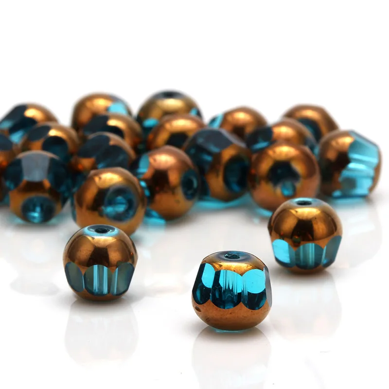 40pcs 8mm Austria faceted ceramics Crystal Glass Beads Loose