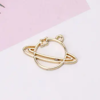 

10Pcs Planet UV Blank Frame Pendant Open Bezel Setting Resin Earring Jewelry DIY Y4QB