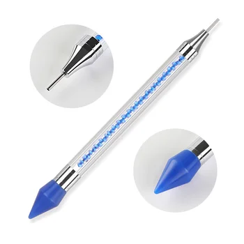

Pick Up Applicator Crystals Dotting Pen Manicure Tool DIY Acrylic Handle Double Head Professional Nail Rhinestone Picker Home