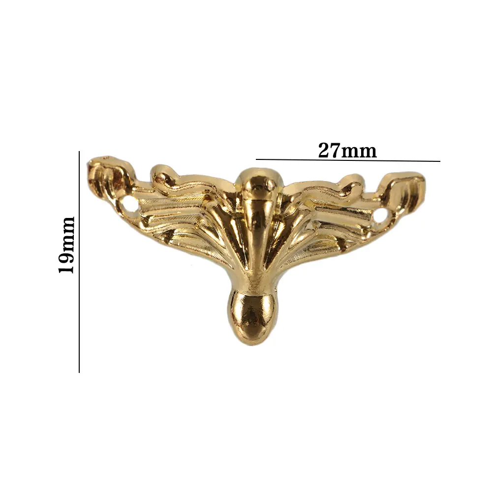 4 Pcs/lot Vintage Style Metal Corner Brackets Jewelry Box Wood Case Feet Leg Corner Protector Furniture Accessories