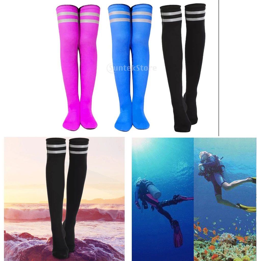 Diving Socks 2mm Neoprene Water Fins High Socks Extra Long Snorkeling Wetsuit Booties Surfing Swimming Beach Water Wetsuit 