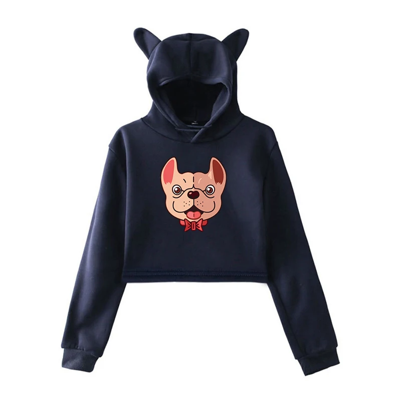 Kawaii Hoodie 8 Забавный принт собаки Harajuku весенне-осенняя Толстовка женские толстовки женские свитшоты для девочек Прямая поставка укороченная повседневная одежда - Цвет: Kawaii Hoodie 8