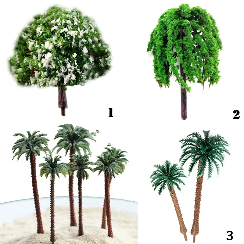 Моделирование кокосовых деревьев Современный парк миниатюрный Сказочный Сад миниатюрный пейзаж аксессуары Игрушки для кукольного дома