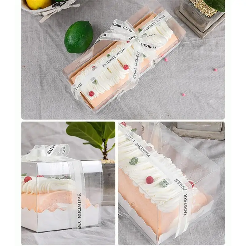 5PCS Swiss Roll Packing Boxes Rectangle Baking Cake Boxes ... 5PCS Swiss Roll Packing Boxes Rectangle Baking Cake Boxes ...