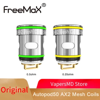 

5pcs/pack Original Freemax Autopod50 AX2 Repacement Mesh Coil 0.25ohm 0.5ohm Core Head Fit for Freemax Autopod50 Pod Mod Kit