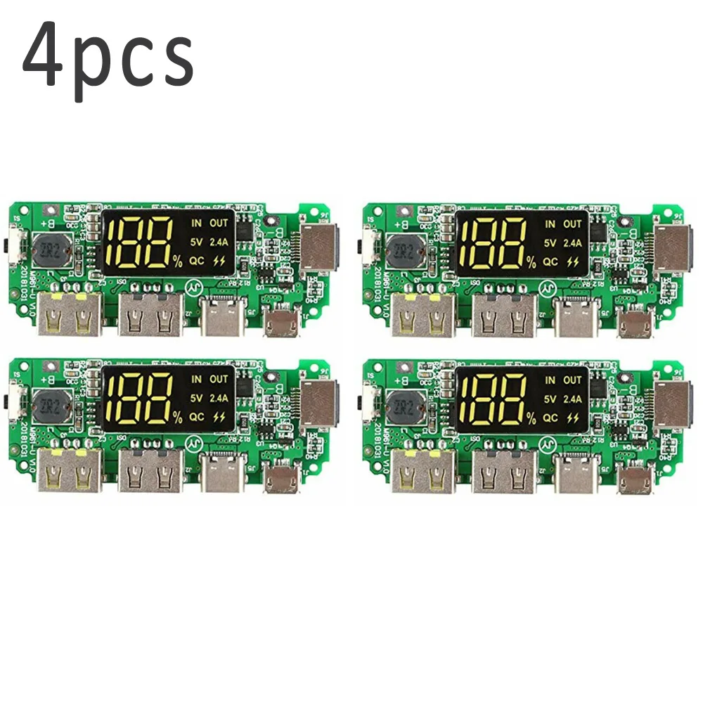 4 шт. 186 50 зарядная плата с двумя разъемами USB, 5 В, 2.4A мобильный Мощность банка модуль 58238471071