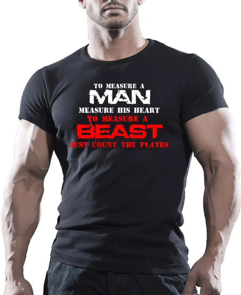 BEAST Мужская Бодибилдинг для спортзала с мотивирующей надписью Футболка ММА