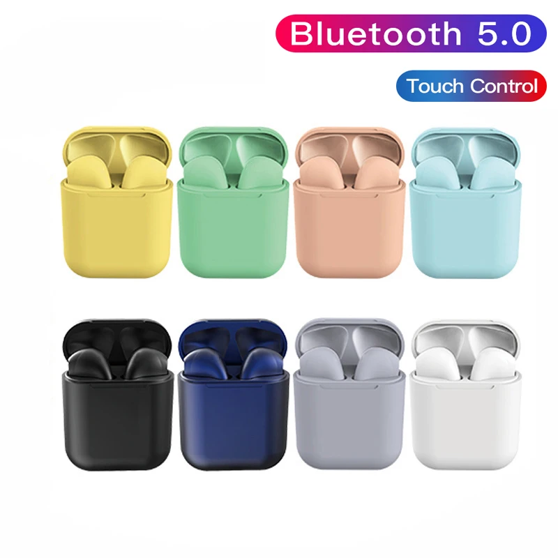 

i12 tws original matte bluetooth earphone ear headphone bluetooth 5.0 Touch Pop up wireless headset sport for all smart phones