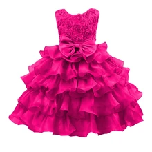 Лидер продаж; платье для девочек; платье принцессы без рукавов; платье с бантом и цветочным узором для свадебной вечеринки; милое красивое Сетчатое платье для девочек