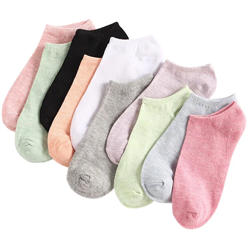 5Pair/lot New adult socks solid color cotton casual socks 5pair lot women long socks school solid spring autumn knitting striped cotton loose sock breathable calcetines mujer chaussette