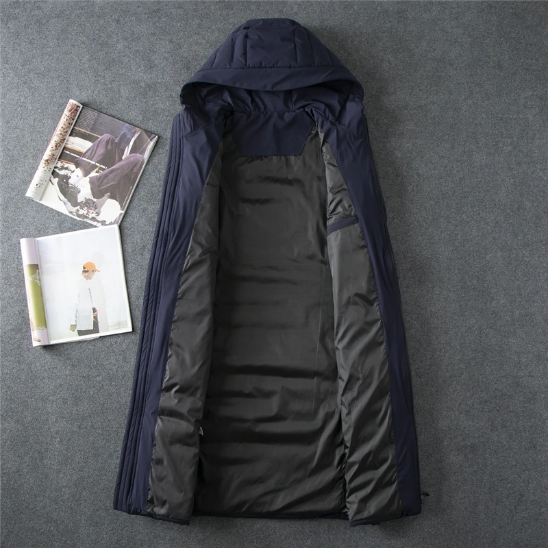 Мужская куртка на утином пуху брендовая зимняя куртка для мужчин Мужская ветровка с капюшоном мужская зимняя куртка пальто 3XL