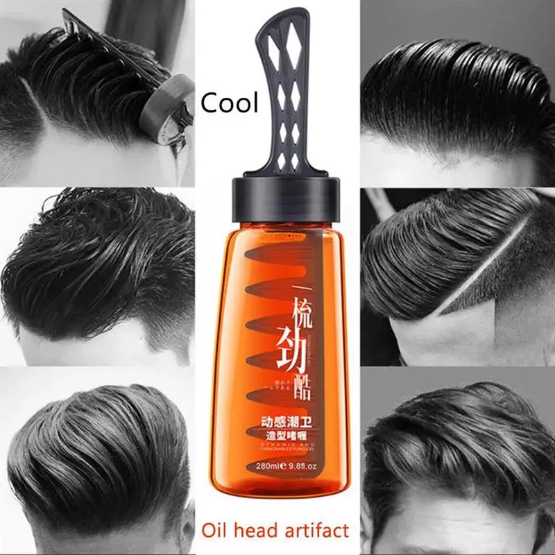 

Multifunctional Hair Wax Gel With Comb Long-lasting Fluffy Hair Pomade Wax Mud Styling Men Hair Cream Salon Styling Gel Tool
