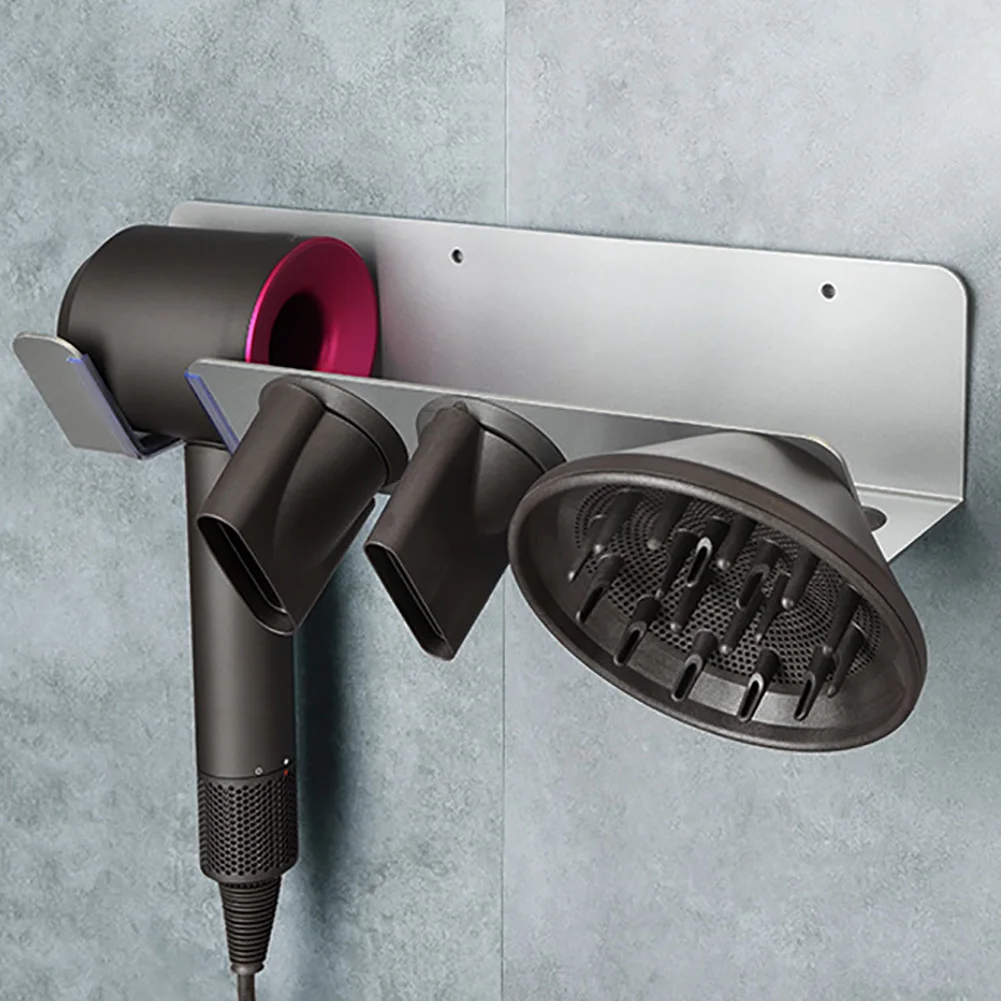 Углеродистая сталь Магнитная ванная комната фен держатель для Dyson настенный стеллаж