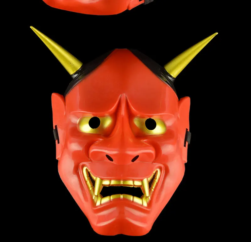 Halloween Mask Horror Mask Japan Prajna Ghost First Mask Plastic Ball Mask for Performance Decorations Pendant