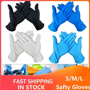 

100pcs Disposable Latex Gloves Dishwashing/Kitchen/Work/Rubber/Garden Gloves Universal For Left and Right Hand 3 Color In Stocks