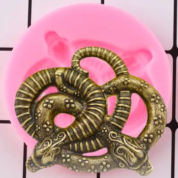 

Intertwined Snakes Silicone Molds Fondant Cake Decorating Tools DIY Party Cupcake Candy Polymer Clay Chocolate Gumpaste Moulds
