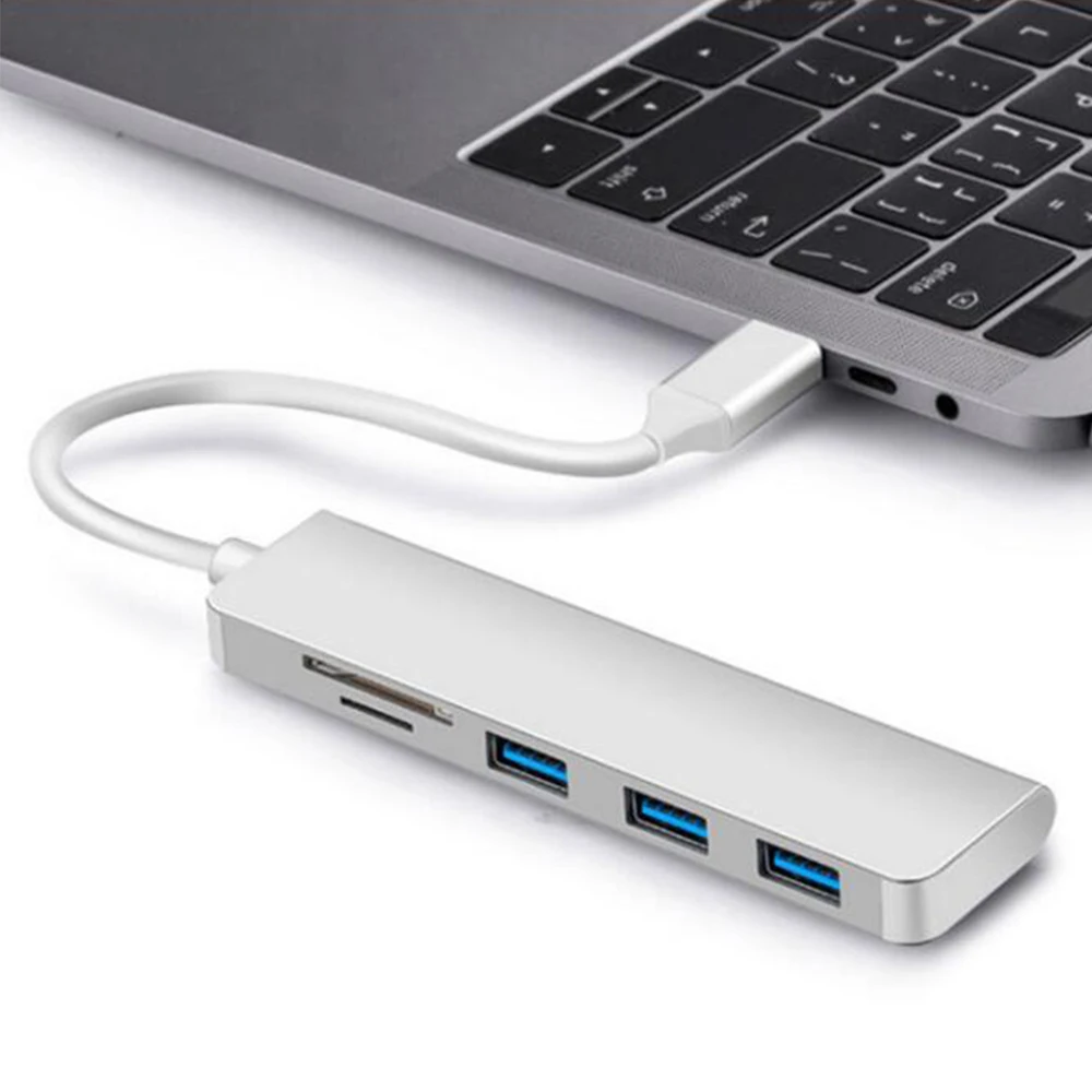 5 в 1 USB-C USB 3,1 type-C концентратор до 3 USB 3,0 SD TF устройство для чтения карт памяти камера OTG адаптер для MacBook samsung MateBook