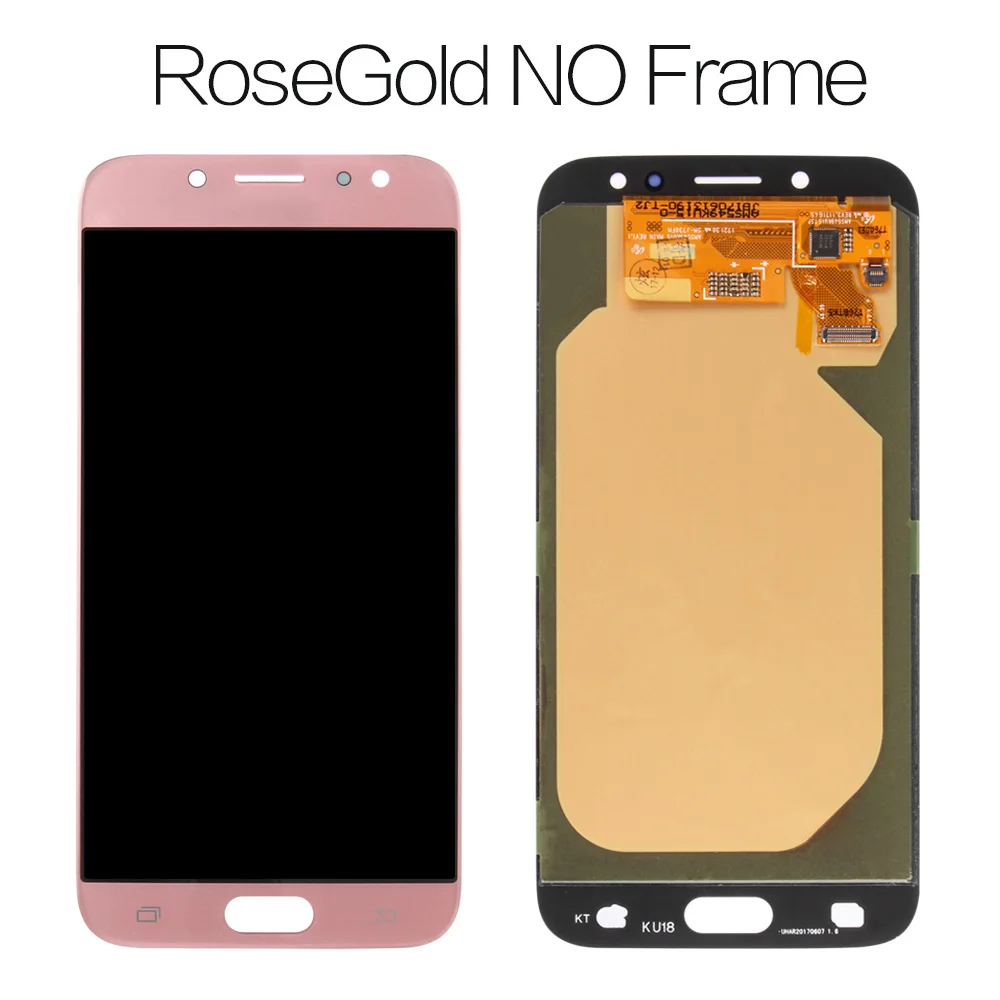 Rose Gold Для samsung Galaxy J7 Pro J730 J730F J730M J730H ЖК-дисплей кодирующий преобразователь сенсорного экрана в сборе Super AMOLED - Цвет: Rose Gold