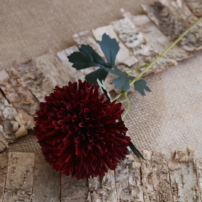 3 шт. высота 55 см Искусственный цветок Гортензия Высококачественный искусственный цветок для Свадьбы вечерние праздничные украшения для дома икебана - Цвет: black red