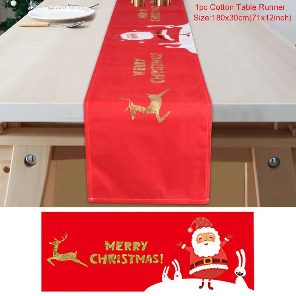 Table runner 06 Рождественская настольная дорожка, столовые приборы, рождественские украшения для дома, настольные украшения, Рождество, счастливый год,, Декор, Navidad - Цвет: Table runner 06