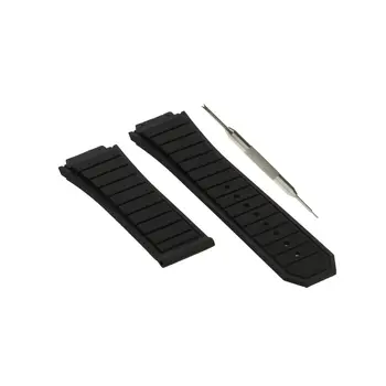 

19x29mm Black Silicone Watch Strap Band Fits For Hublot F1 King Power With tool