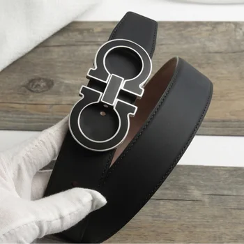 

2020 latest hot men's leather belt luxury brand fashion business casual designer belt high quality exquisite craft 3.5cm
