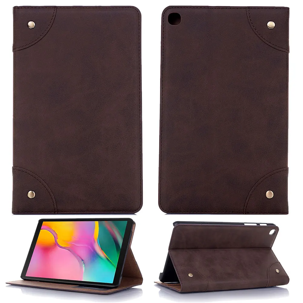 Dark brown Ультратонкий противоударный чехол для планшета для samsung Galaxy Tab A 8," дюймов S-Pen SM-T290 SM-T295 чехол Ретро Кожаный чехол-подставка - Цвет: Dark brown