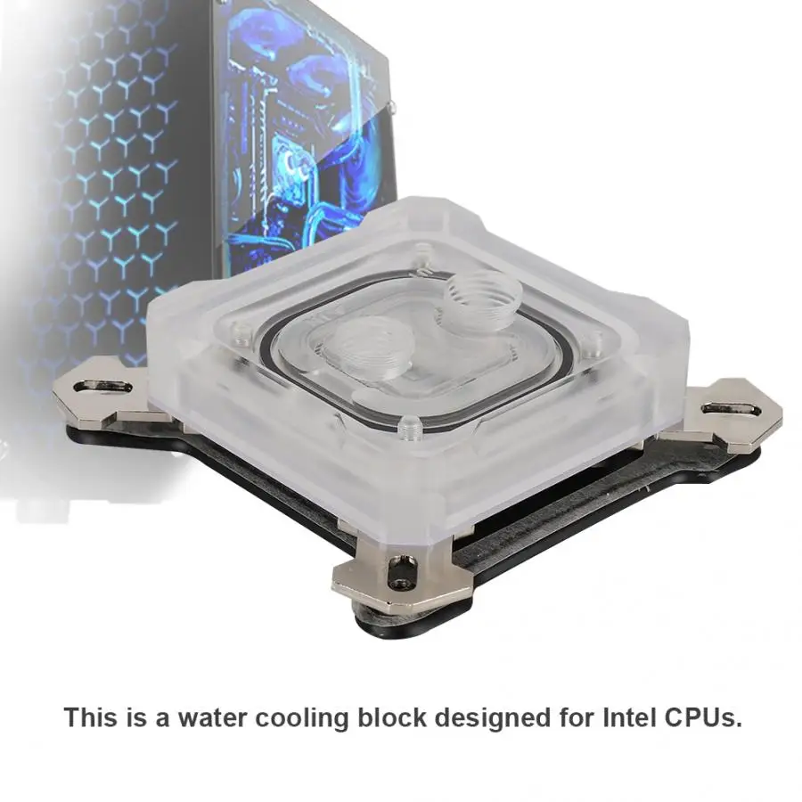 Компьютер cpu водяное охлаждение головки с медным основанием для Intel 1150/1151/1155/1156