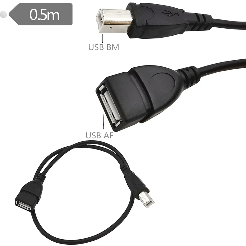 New USB 2.0 Type A Female to B Male Scanner Printer Cable Extension Adapter 50cm | Компьютеры и офис