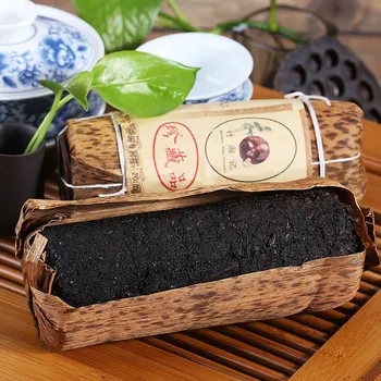 

200g Chinese HuNan Anhua Black Tea Special Grade Bamboo Packing Pure Manual To Suppress Black Tea New Arrival Green Food