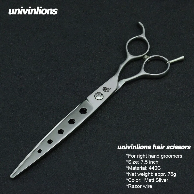 

7.5 inch Pet Dogs Gromming Scissors Cutting Shears Sharp Edge Animals Cat Hair Cutting Straight Scissors Barbers Cutting Tools