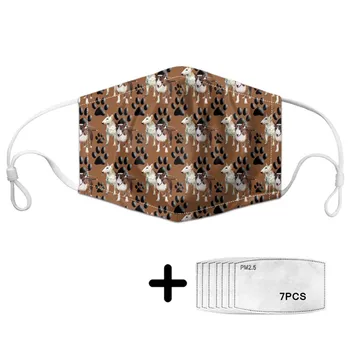 

Ladies Bull Terrier Dog Print Outdoor Sport Cycling Dust Pollution Winter Mouth Face Mask Reusable Masks Children's Masks Kids