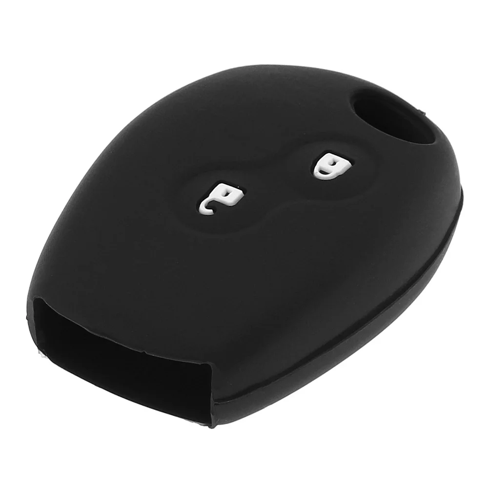 2 кнопки силиконовая прямая пластина черный чехол для автомобильного ключа