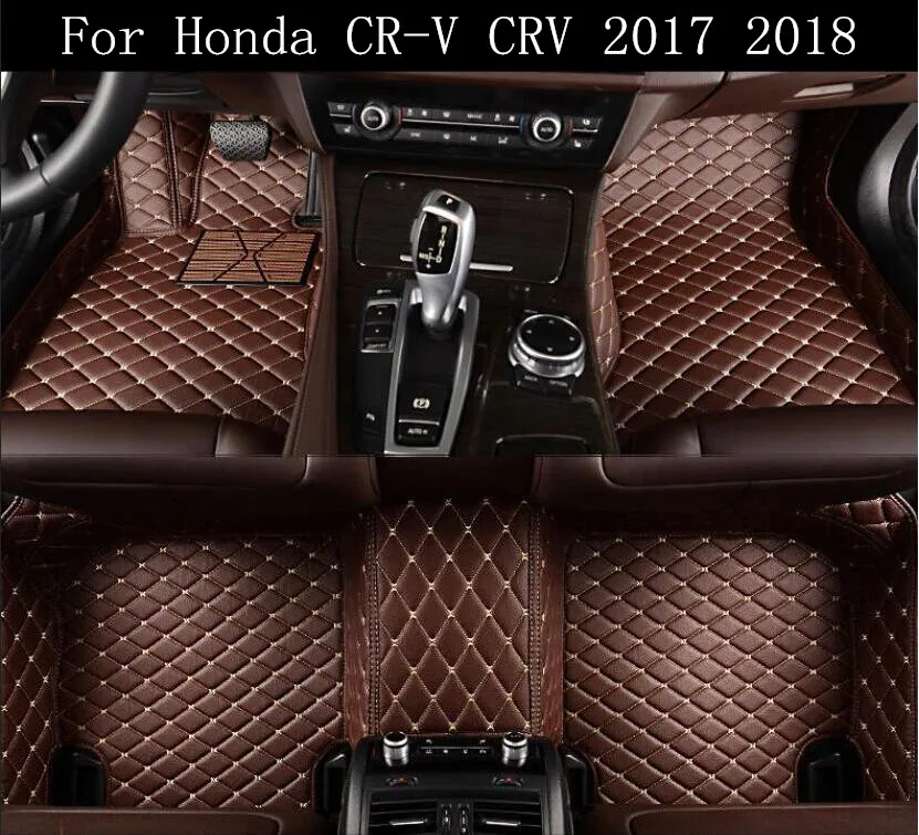 Автомобильные 3D роскошные кожаные автомобильные коврики Подходит для Honda crcrv EMS
