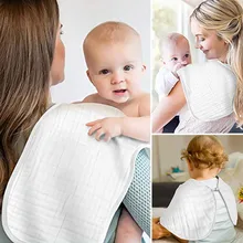 Muslinlife 1 в упаковке бамбуковые хлопковые муслиновые Нескользящие классические борфы, нетоксичные защитные бороданые нагрудники для новорожденных 6 слоев толщиной