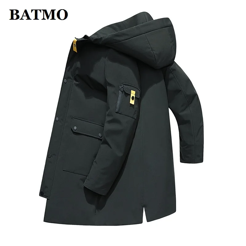 BATMO Новое поступление Зима 90% белые куртки с капюшоном на утином пуху мужские зимние теплые куртки с капюшоном Большие размеры YR8047